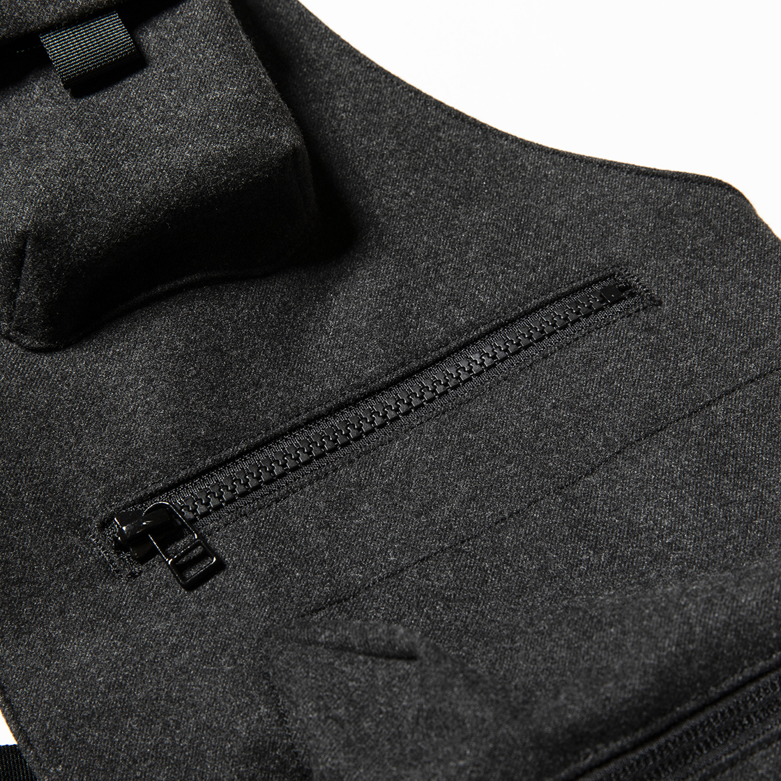 Tech Cloth Split Luggage Vest Coal