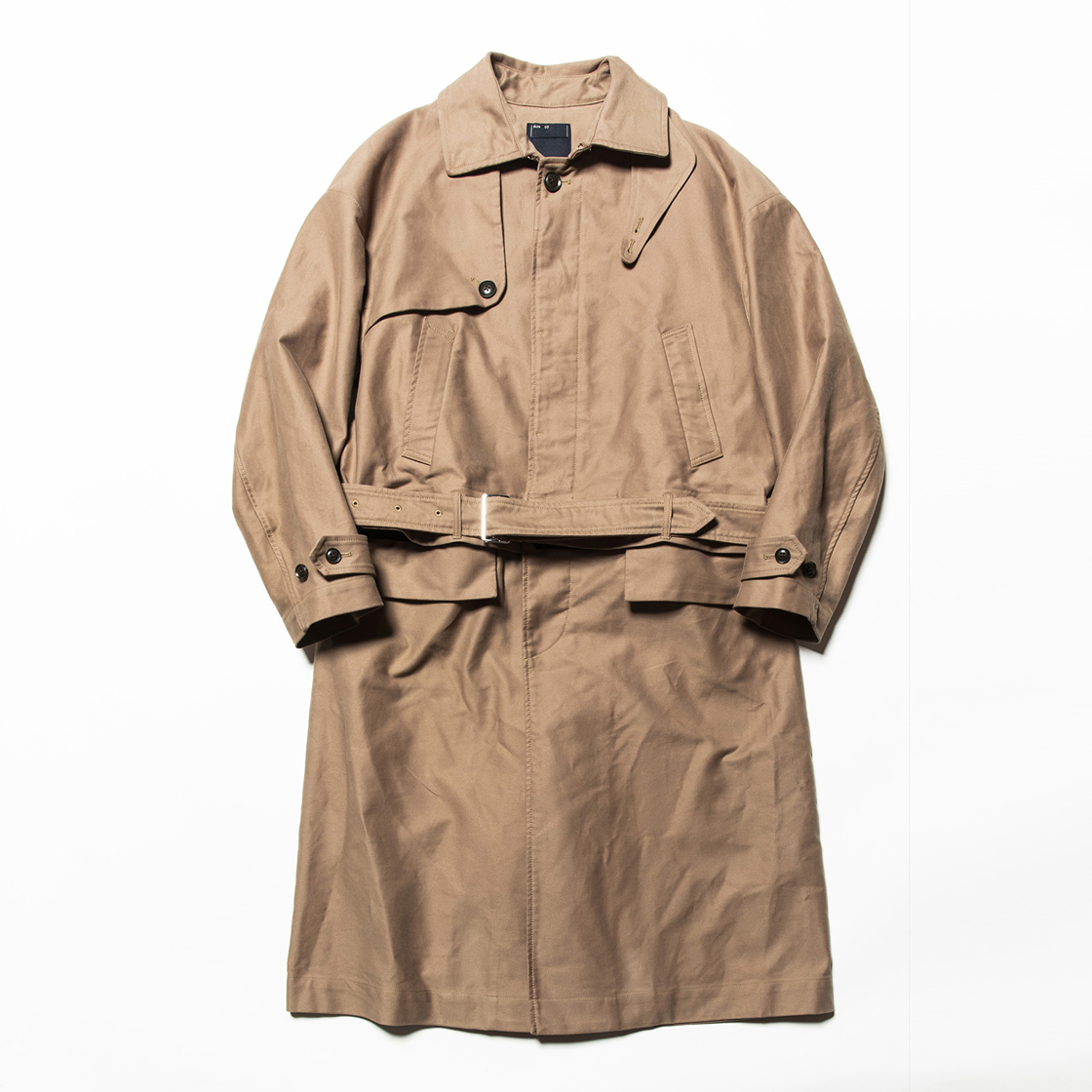 Moleskin Split Over Coat Fawn