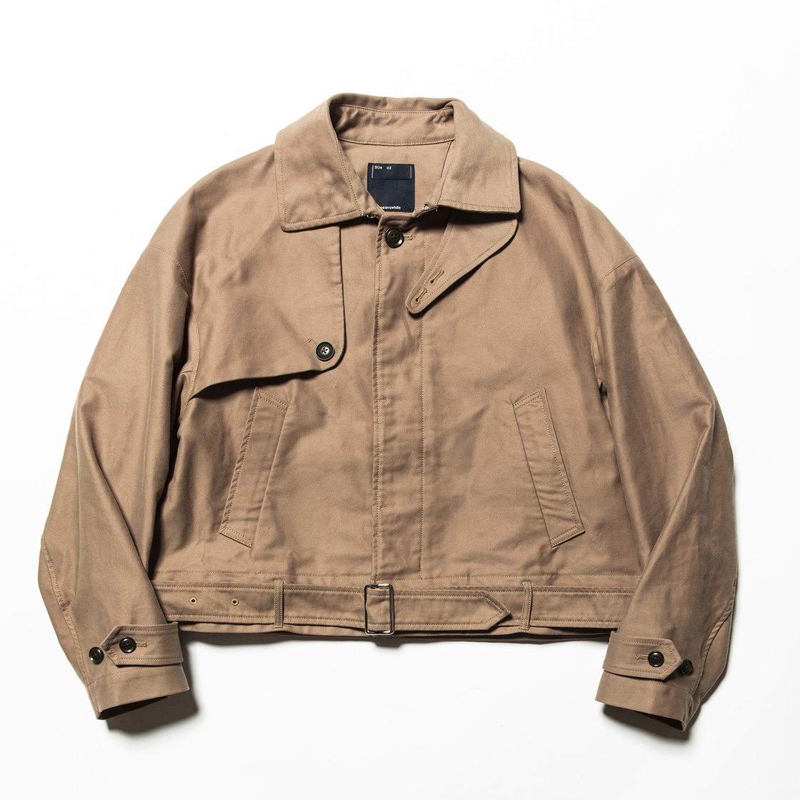 Moleskin Split Over Coat Fawn
