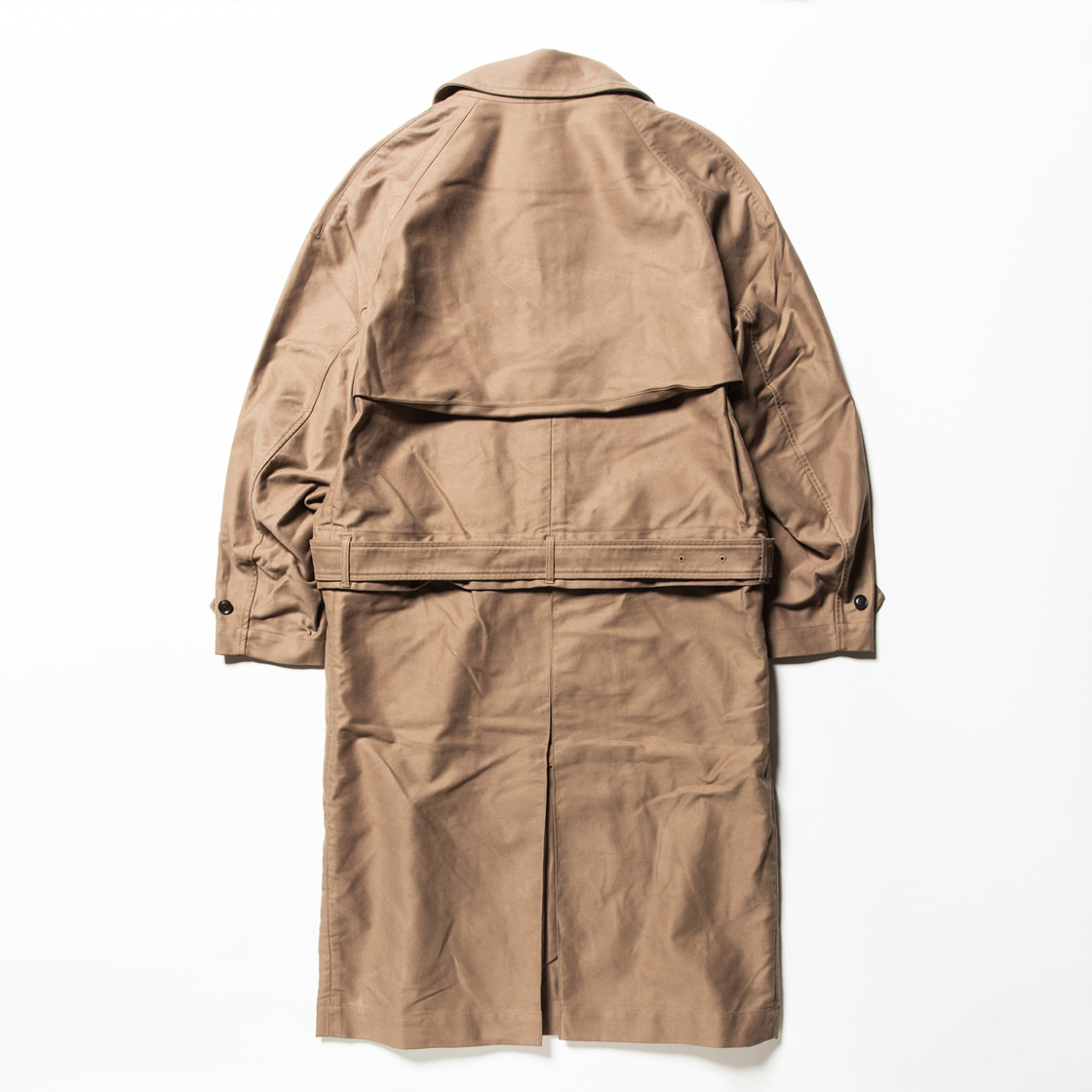 Moleskin Split Over Coat Fawn