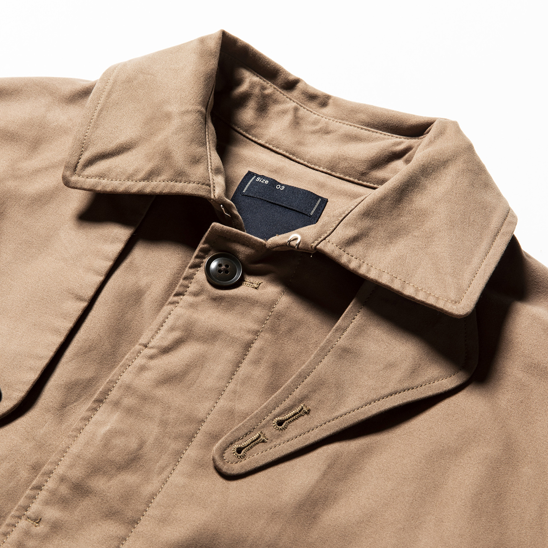 Moleskin Split Over Coat Fawn