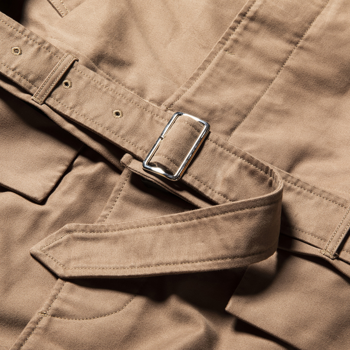 Moleskin Split Over Coat Fawn