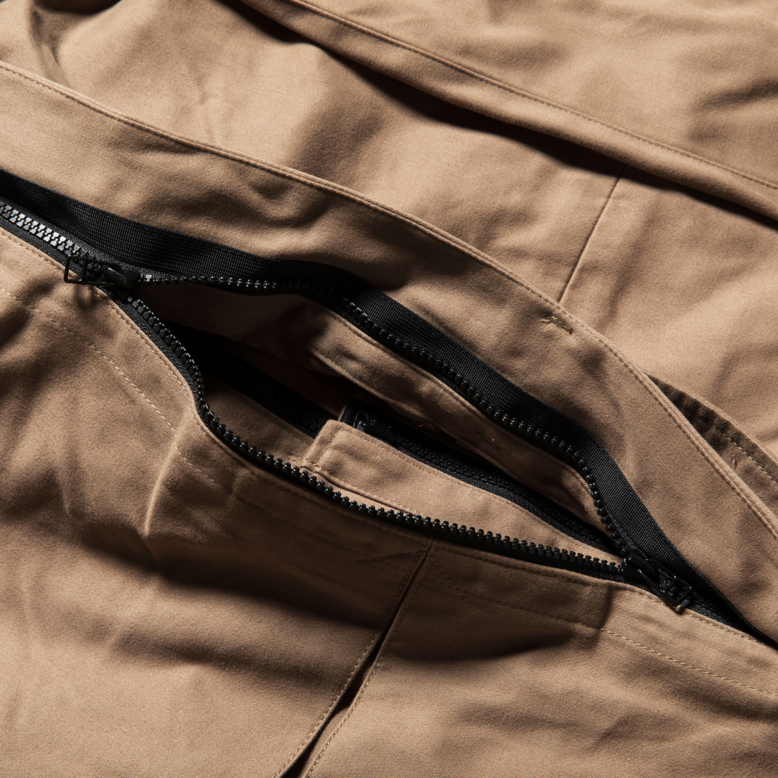 Moleskin Split Over Coat Fawn
