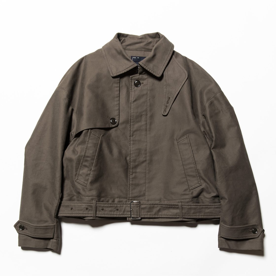 Moleskin Split Over Coat Olive