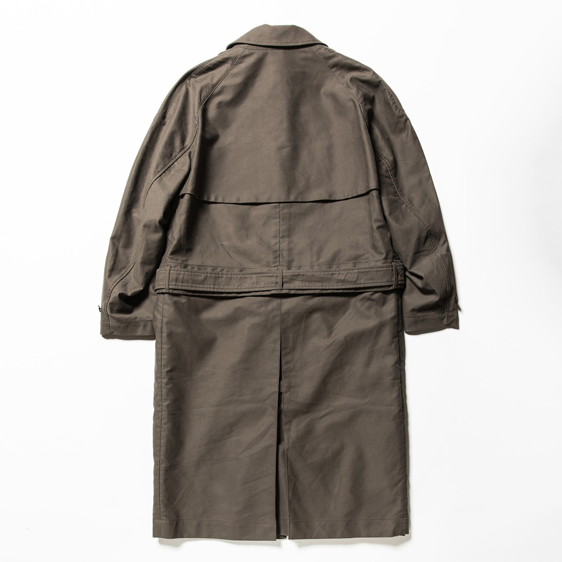 Moleskin Split Over Coat Olive