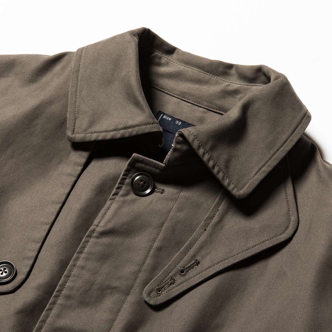 Moleskin Split Over Coat Olive