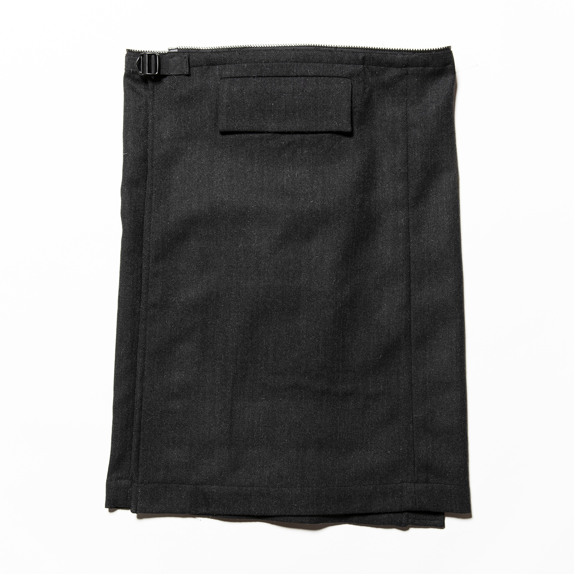 Alpaca Herringbone Split Over Coat Coal