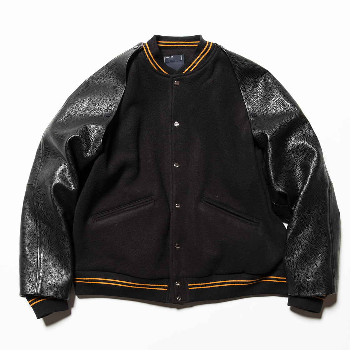 Retro Fleece Melton Varsity Jackets C.Blue