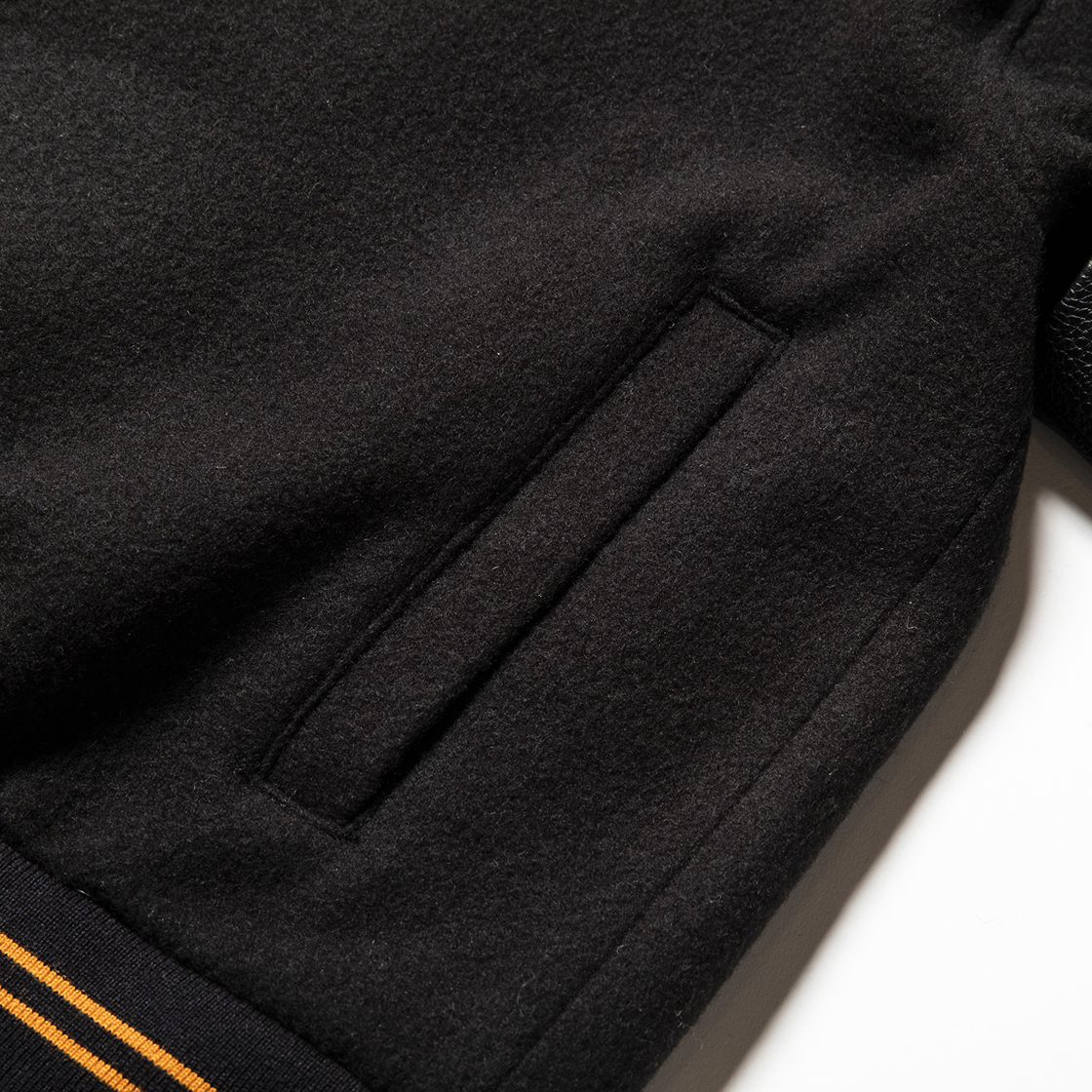 Retro Fleece Melton Varsity Jackets C.Blue