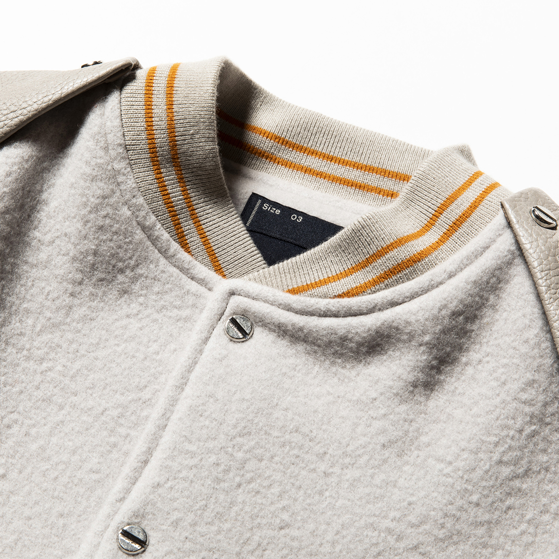 Retro Fleece Melton Varsity Jackets G.White