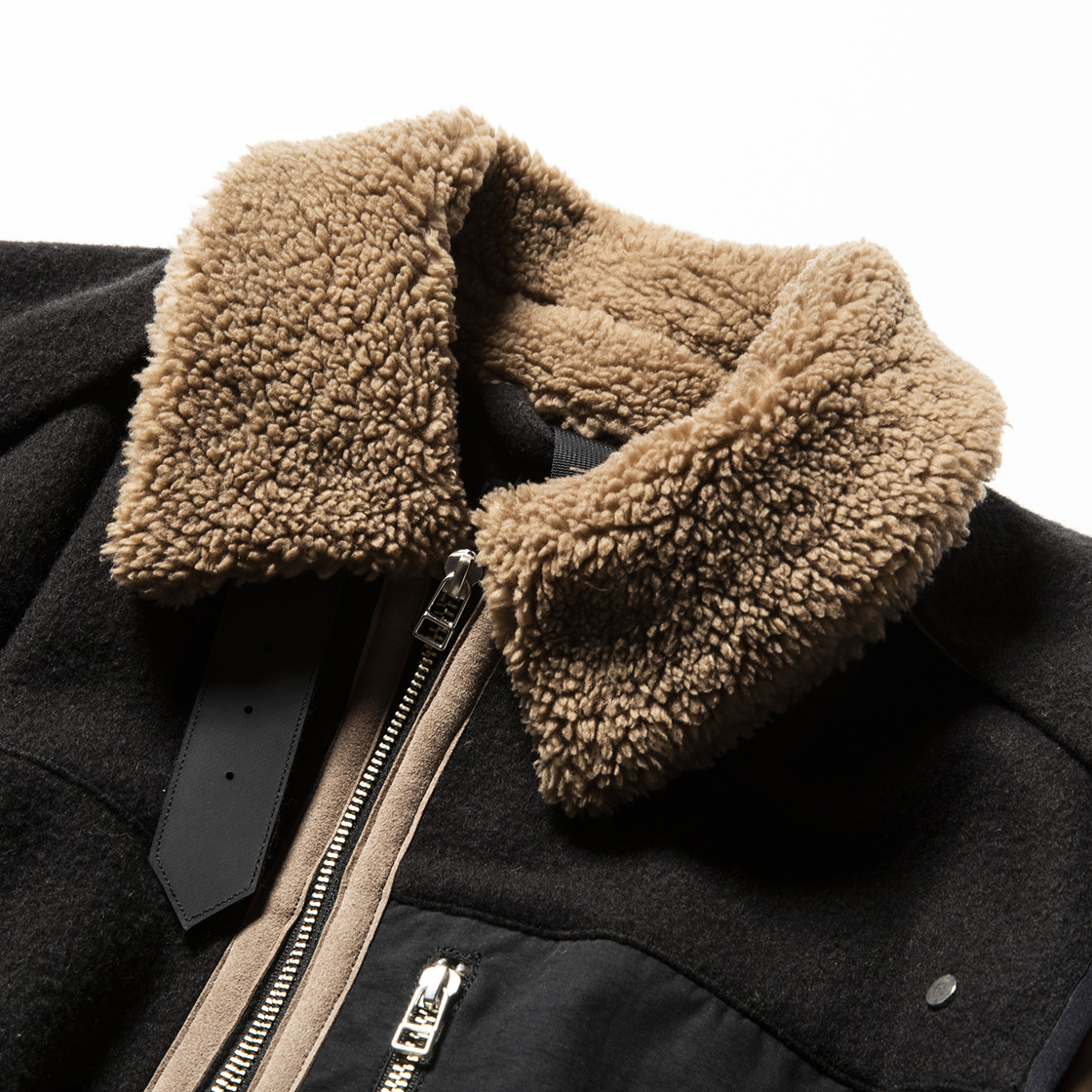 Retro Fleece Melton B3 C.Blue