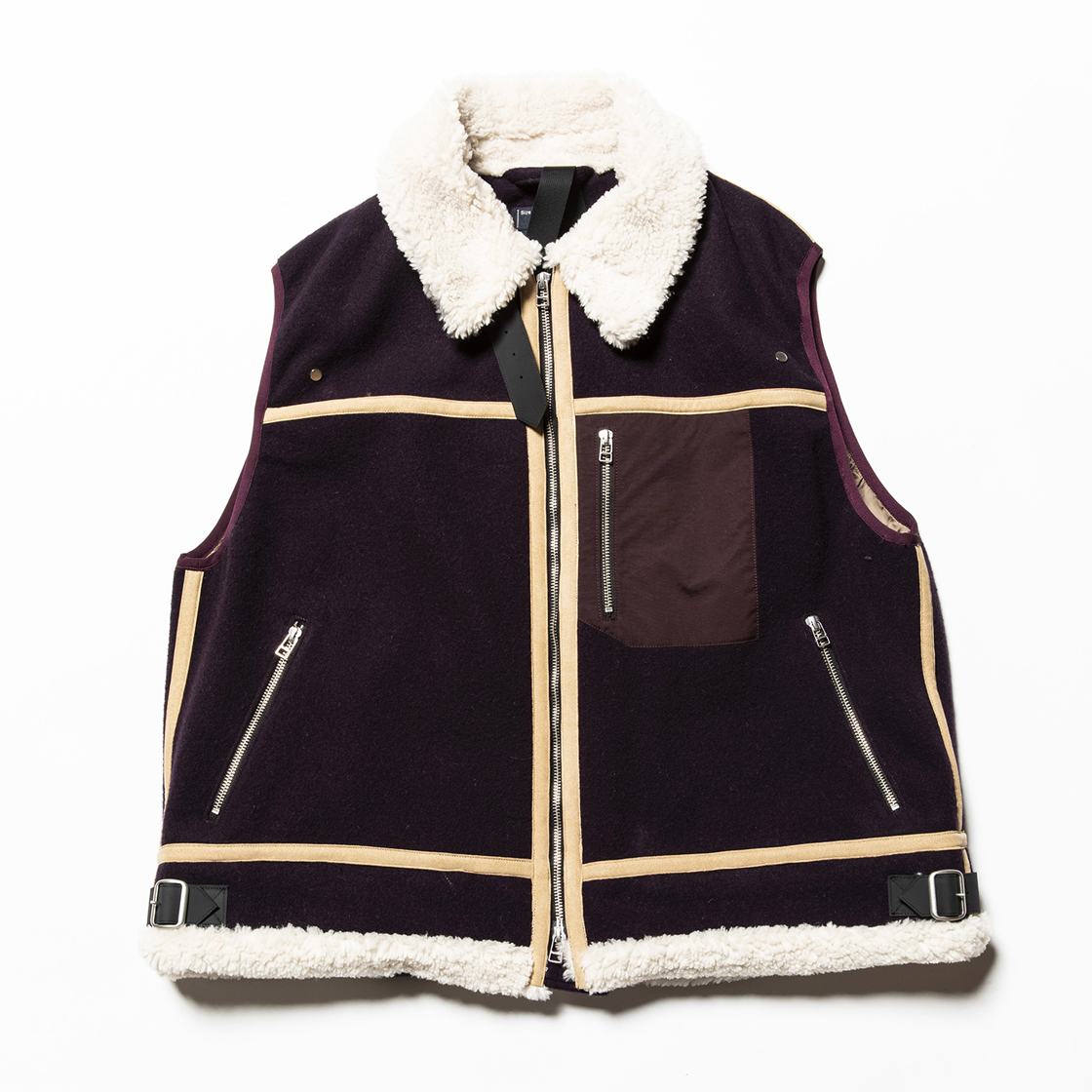 Retro Fleece Melton B3 D.Purple