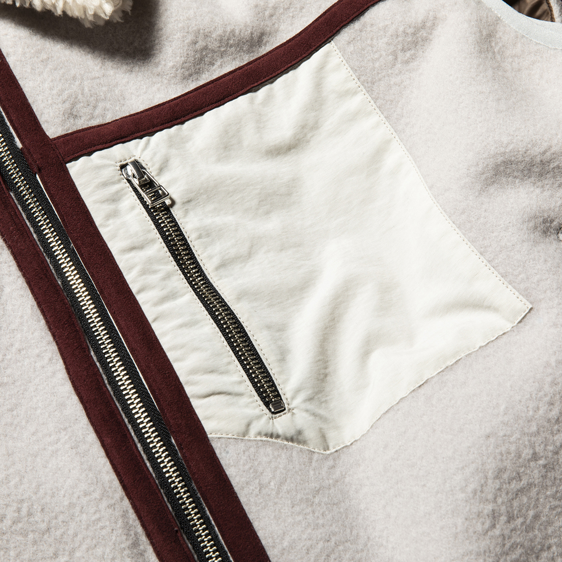 Retro Fleece Melton B3 G.White