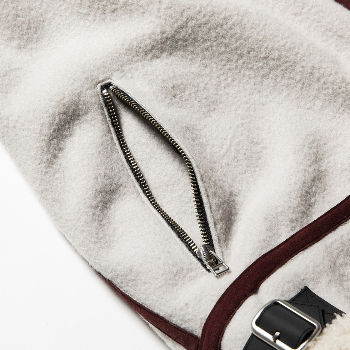 Retro Fleece Melton B3 G.White
