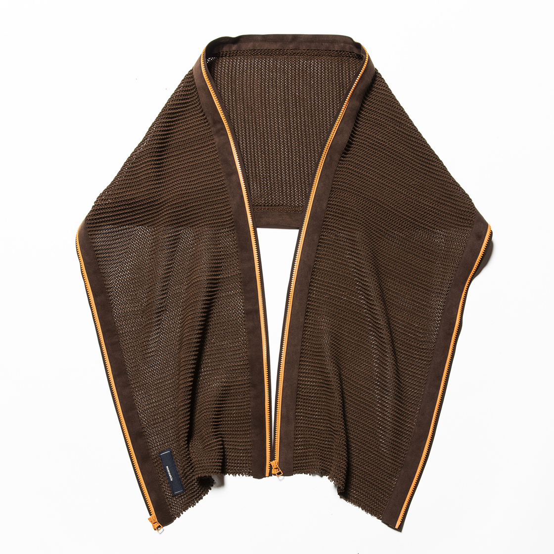 Slit Knit Unit Stole Brown