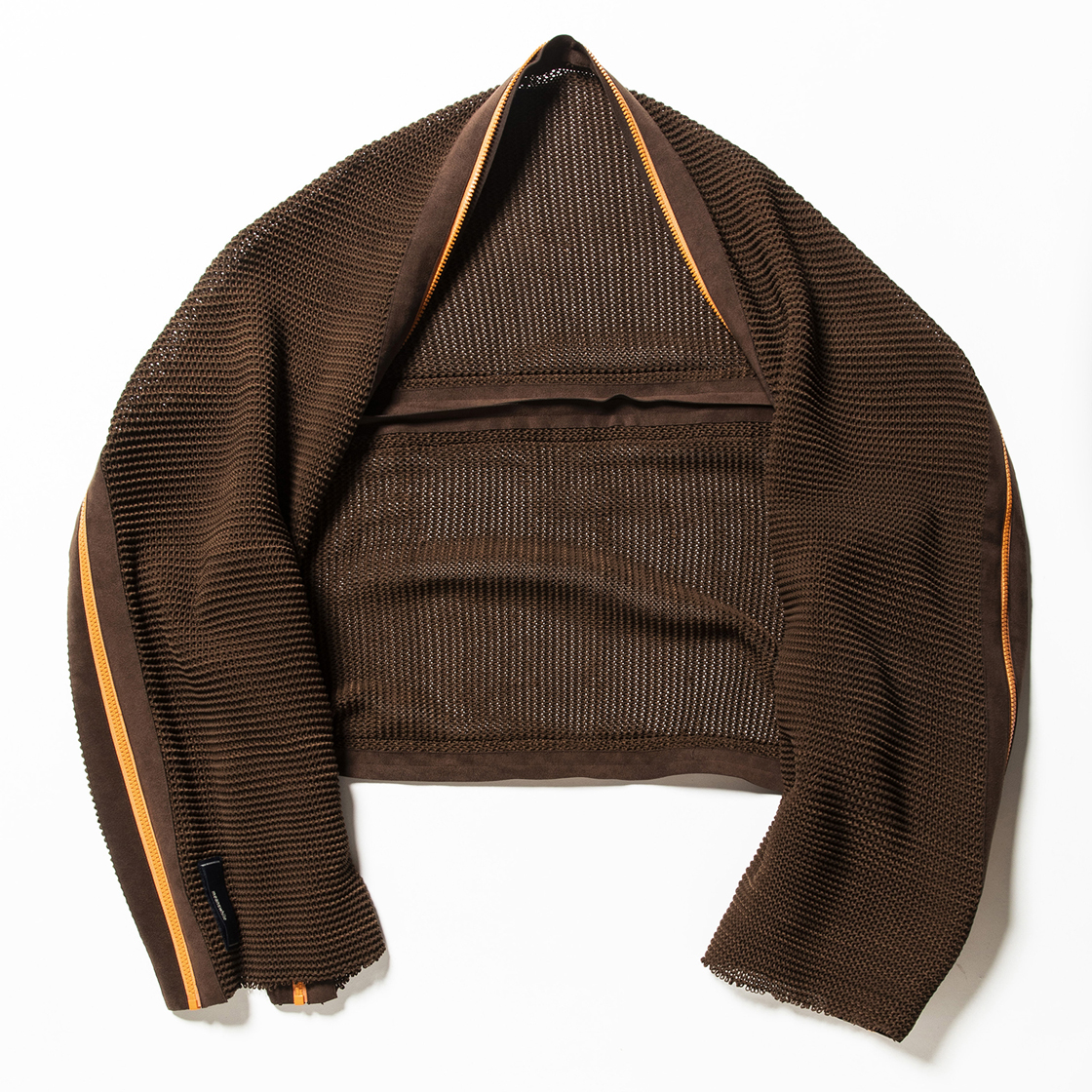 Slit Knit Unit Stole Brown