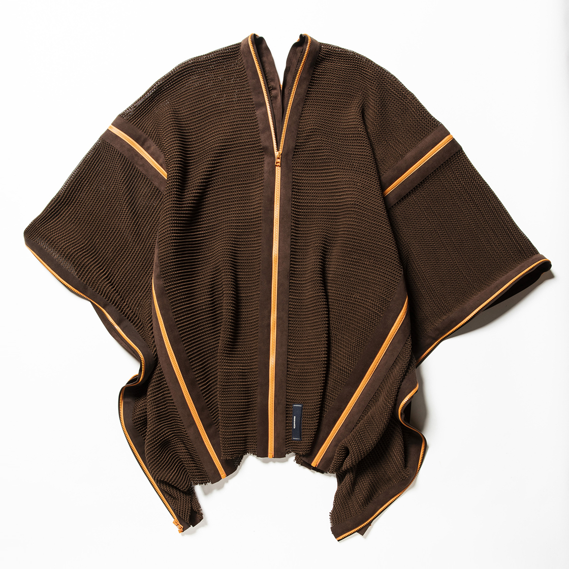 Slit Knit Unit Stole Brown
