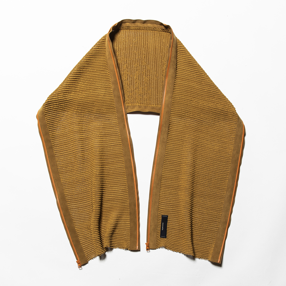 Slit Knit Unit Stole Light Brown