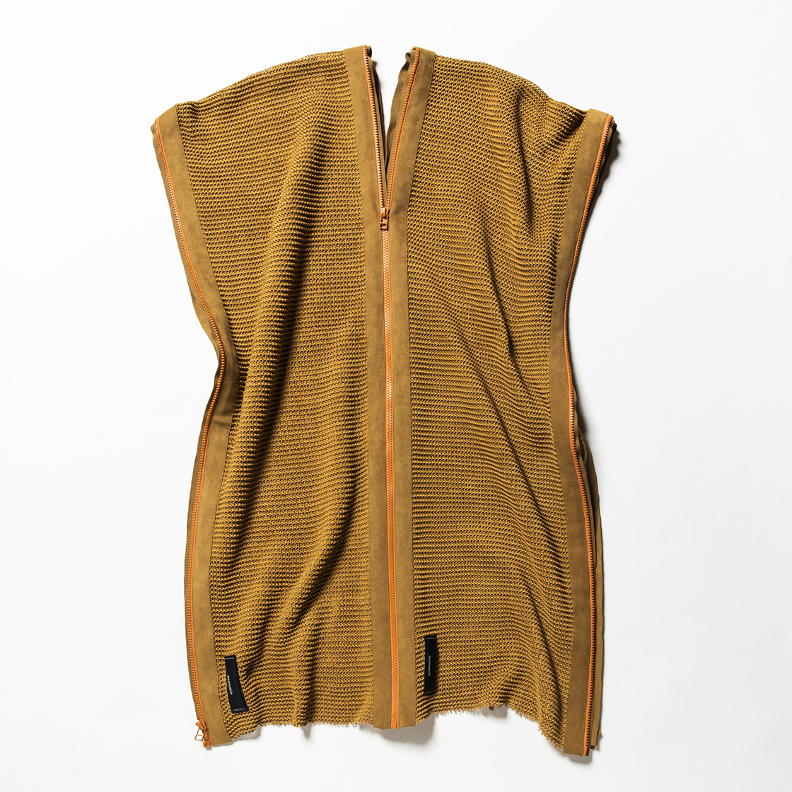 Slit Knit Unit Stole Light Brown