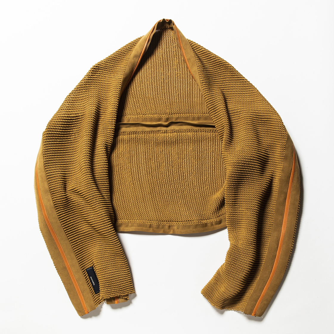 Slit Knit Unit Stole Light Brown
