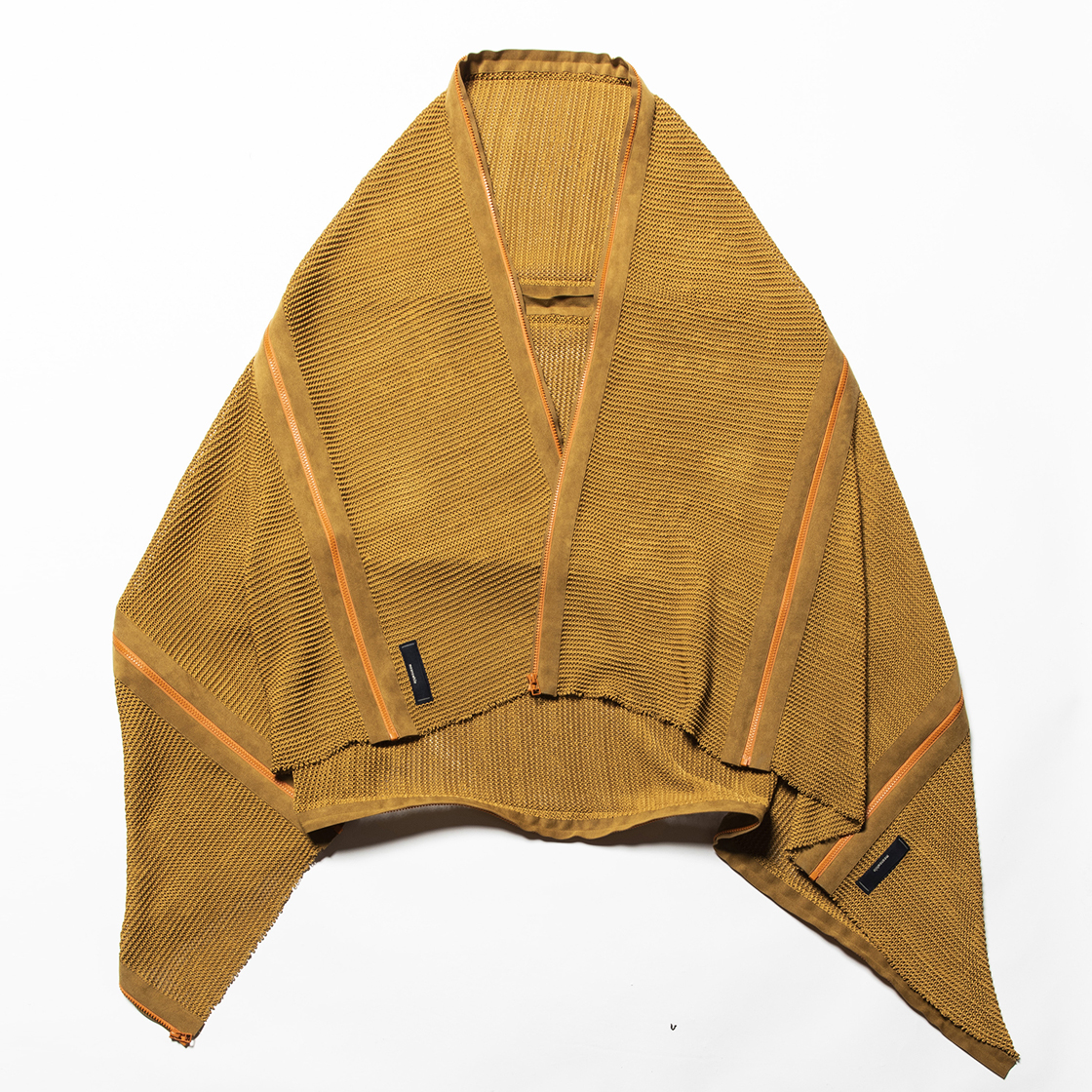 Slit Knit Unit Stole Light Brown