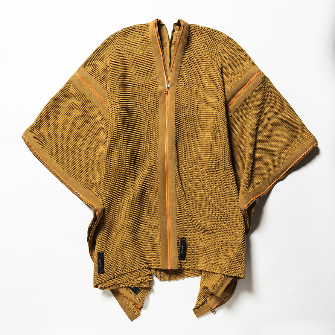 Slit Knit Unit Stole Light Brown