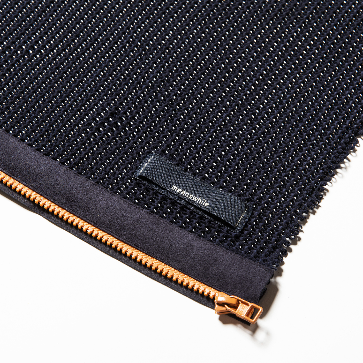 Slit Knit Unit Stole Navy