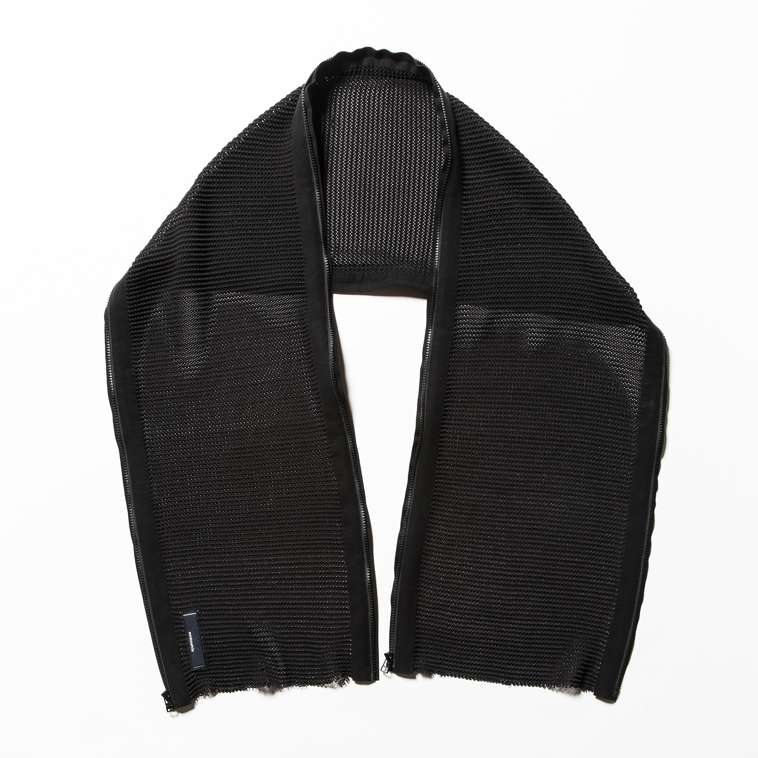 Slit Knit Unit Stole Off Black