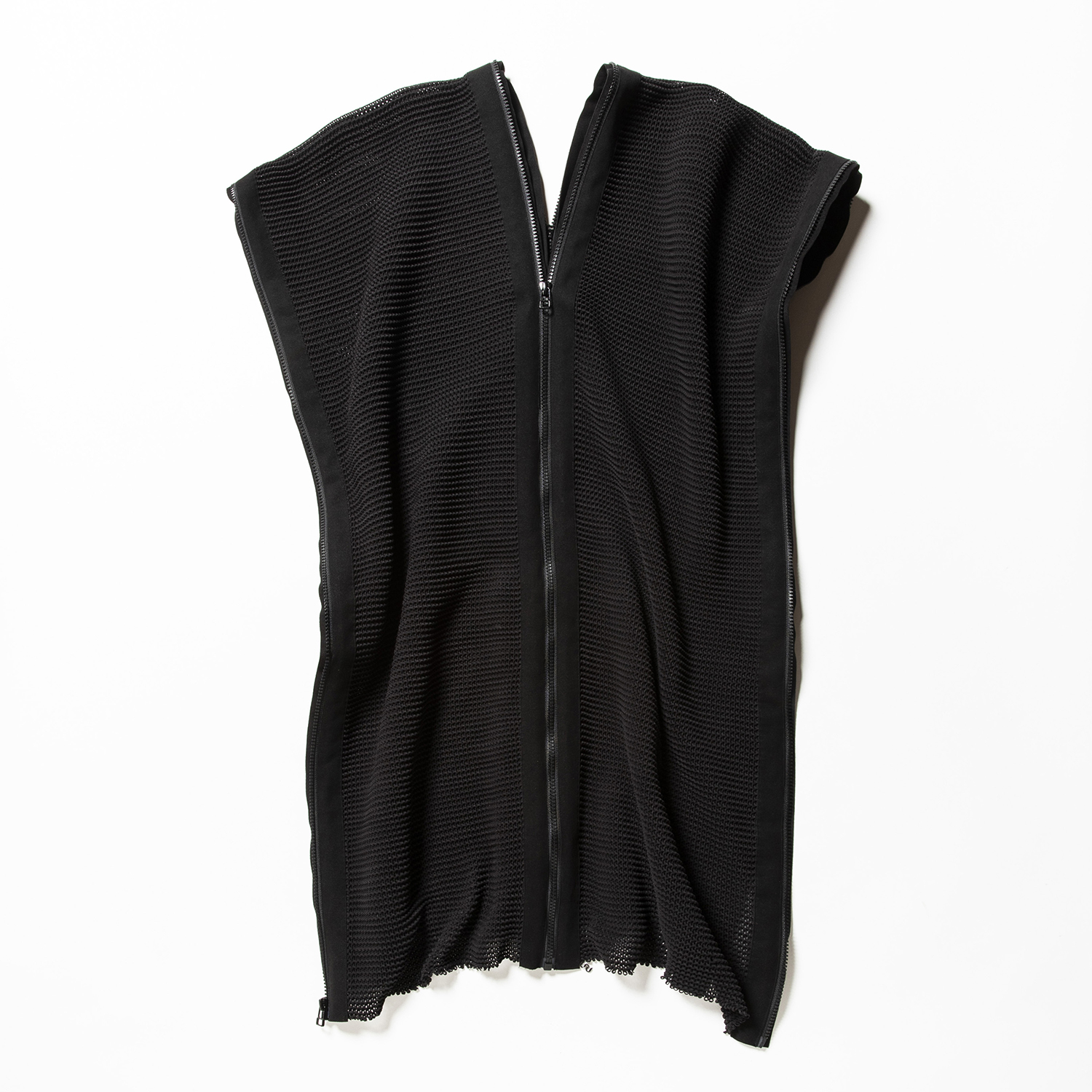 Slit Knit Unit Stole Off Black
