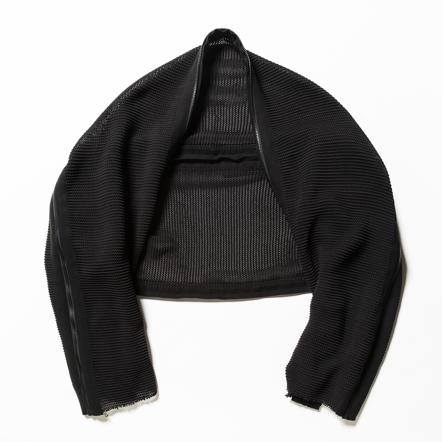 Slit Knit Unit Stole Off Black