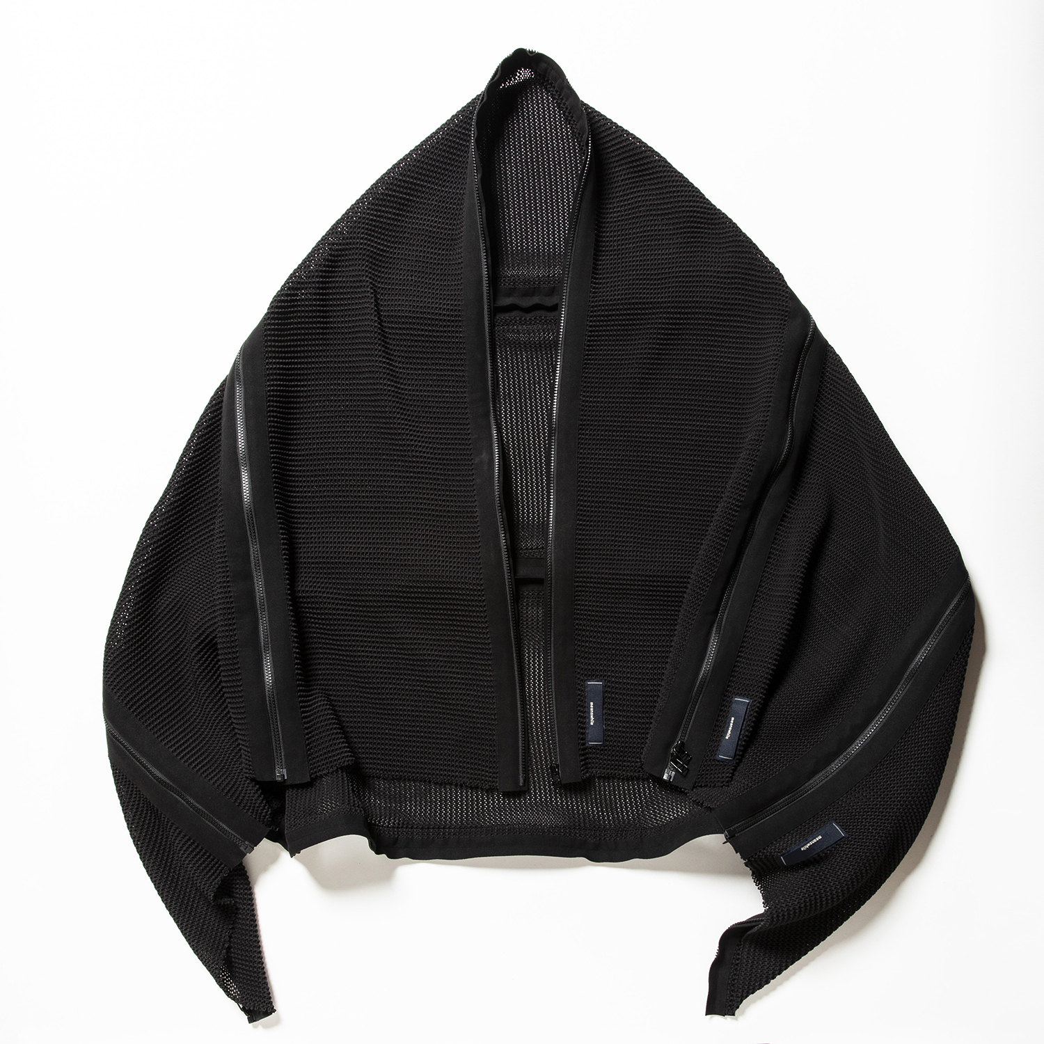 Slit Knit Unit Stole Off Black