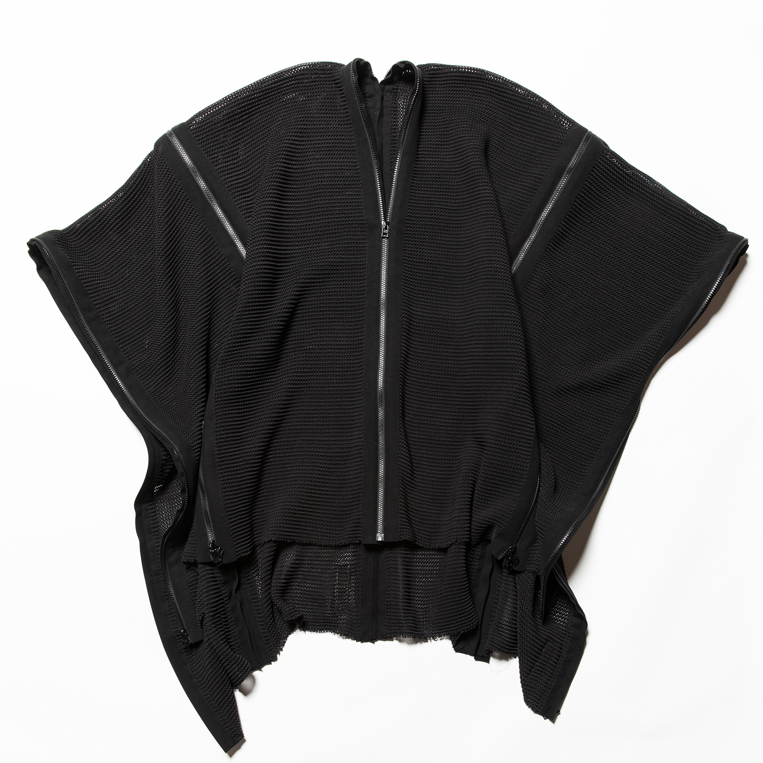 Slit Knit Unit Stole Off Black