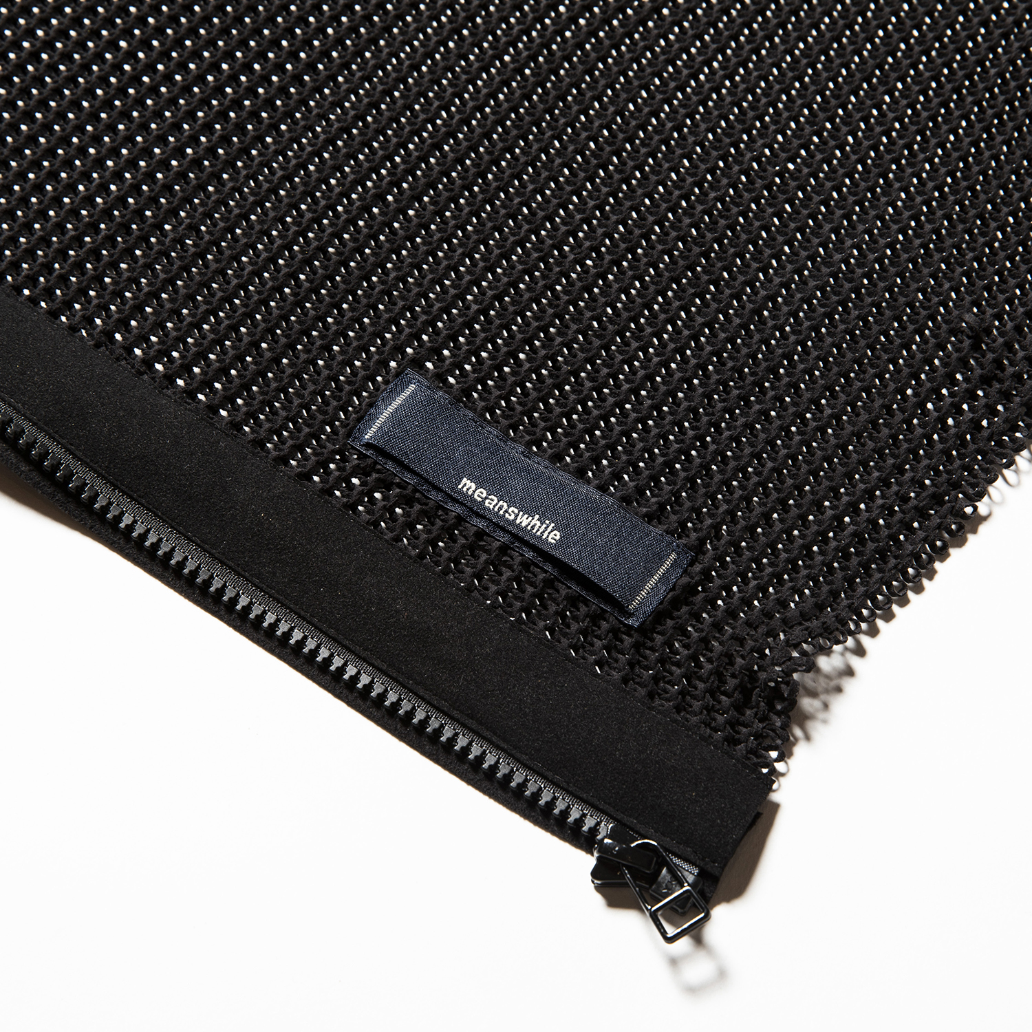 Slit Knit Unit Stole Off Black