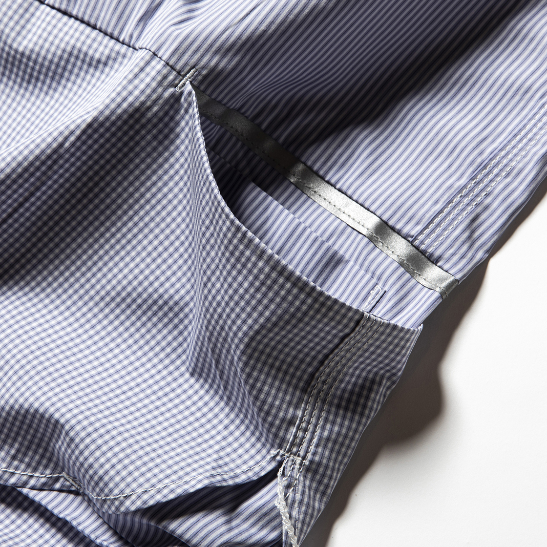 Imperial Poplin Packable SH Check/Stripe