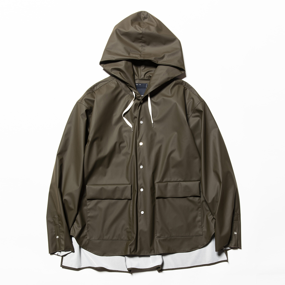 Rubber Cloth Shirts Parka Brown