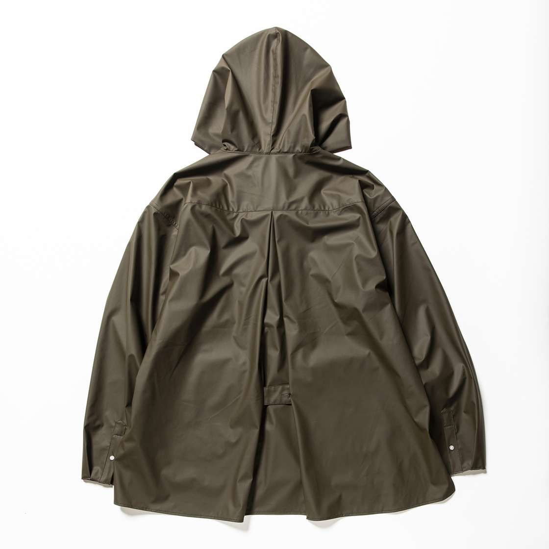 Rubber Cloth Shirts Parka Brown