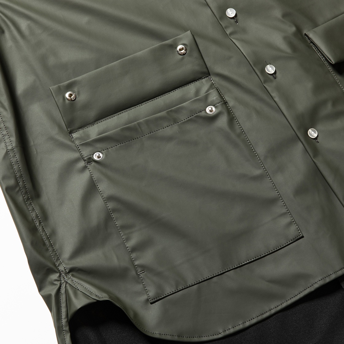 Rubber Cloth Shirts Parka Coal