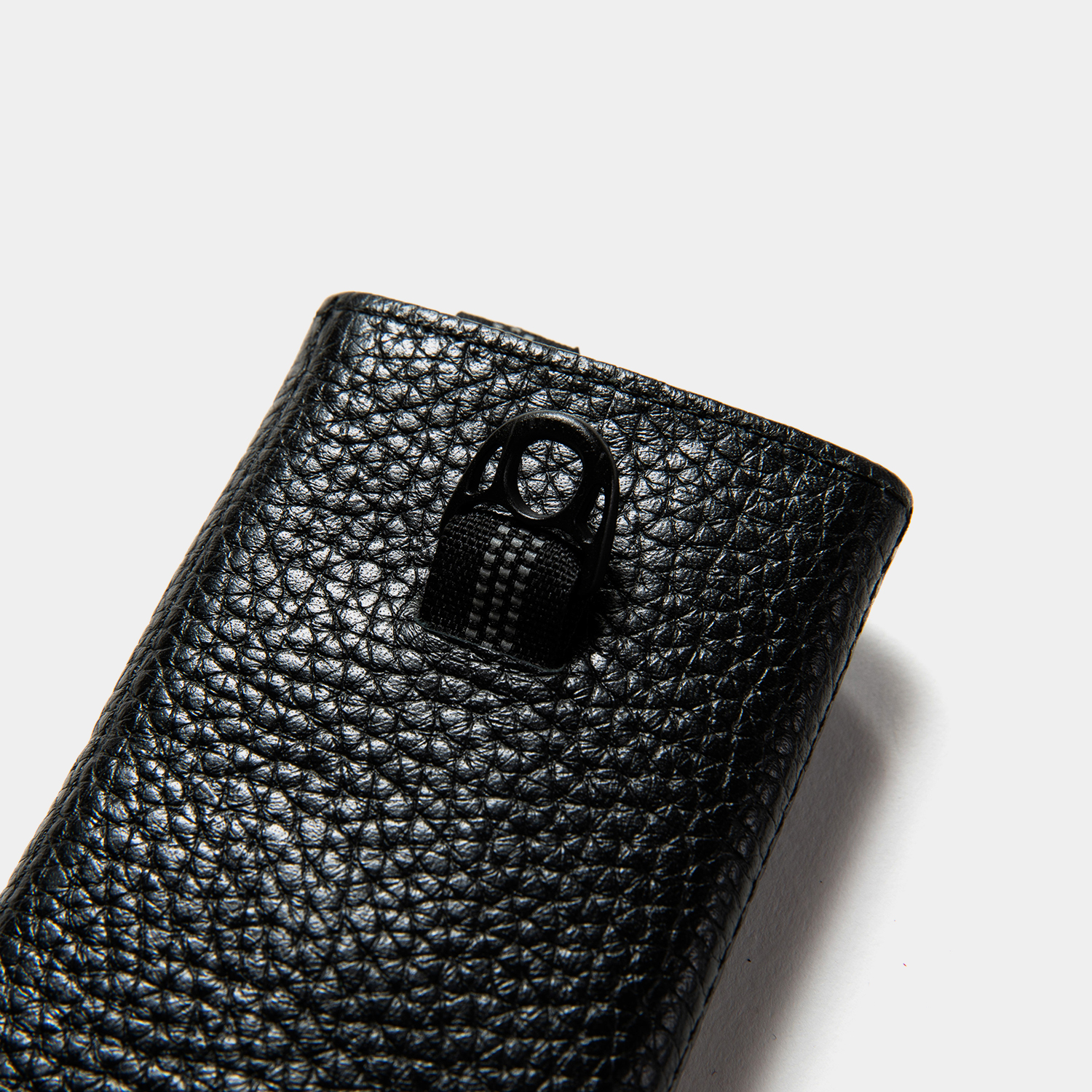 Leather Minimal Wallet / Off Black