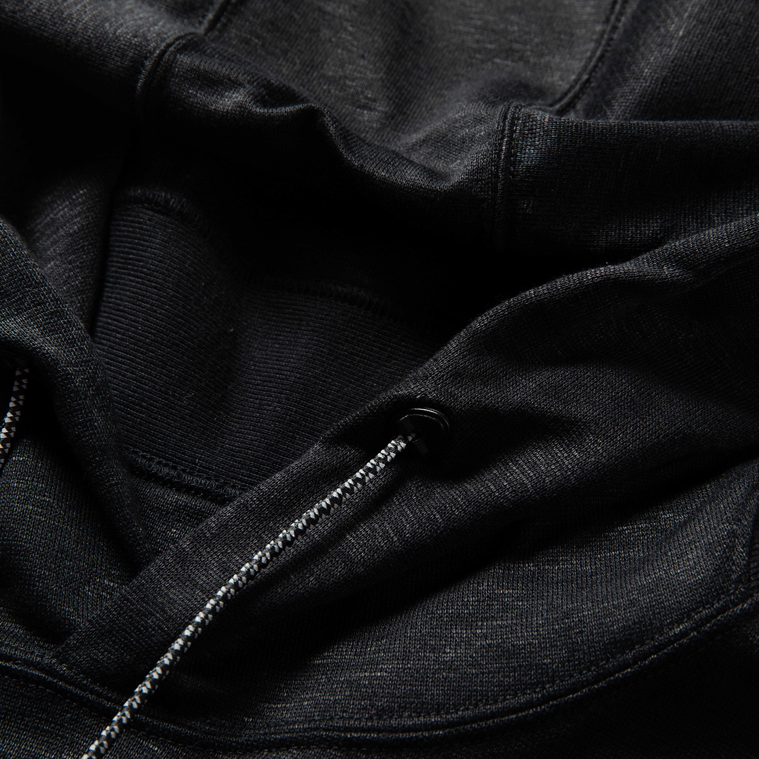 Ice Linen Loopback Hoodie / Off Black