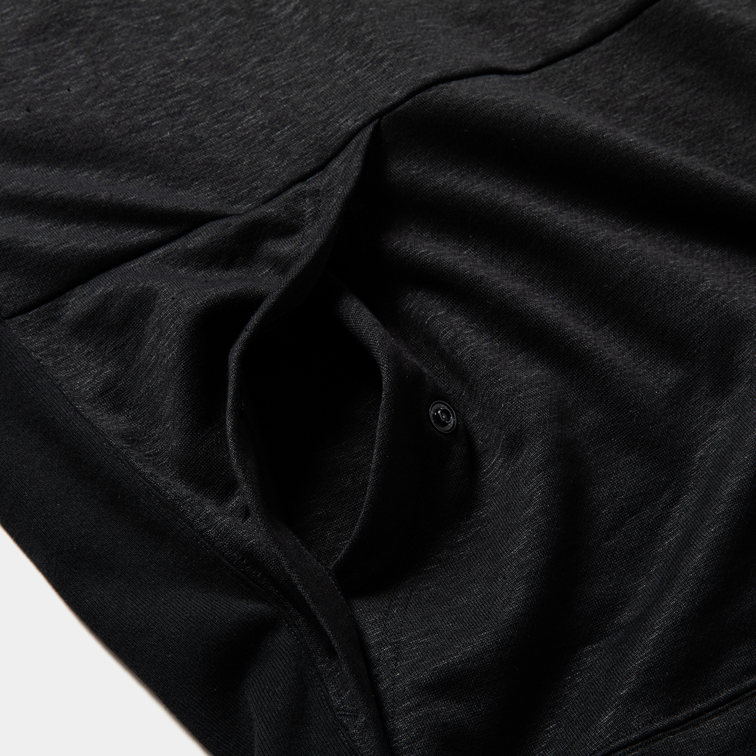Ice Linen Loopback Hoodie / Off Black
