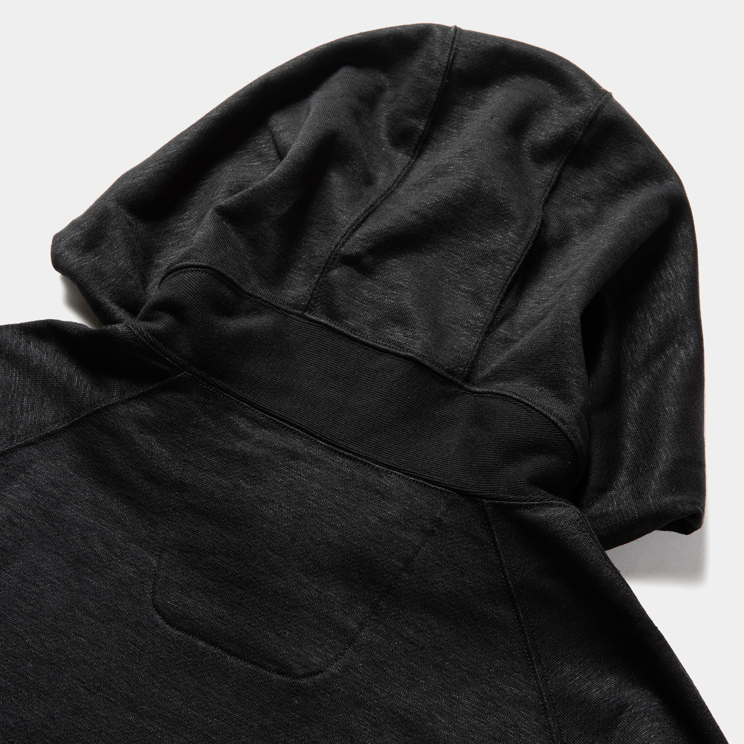 Ice Linen Loopback Hoodie / Off Black