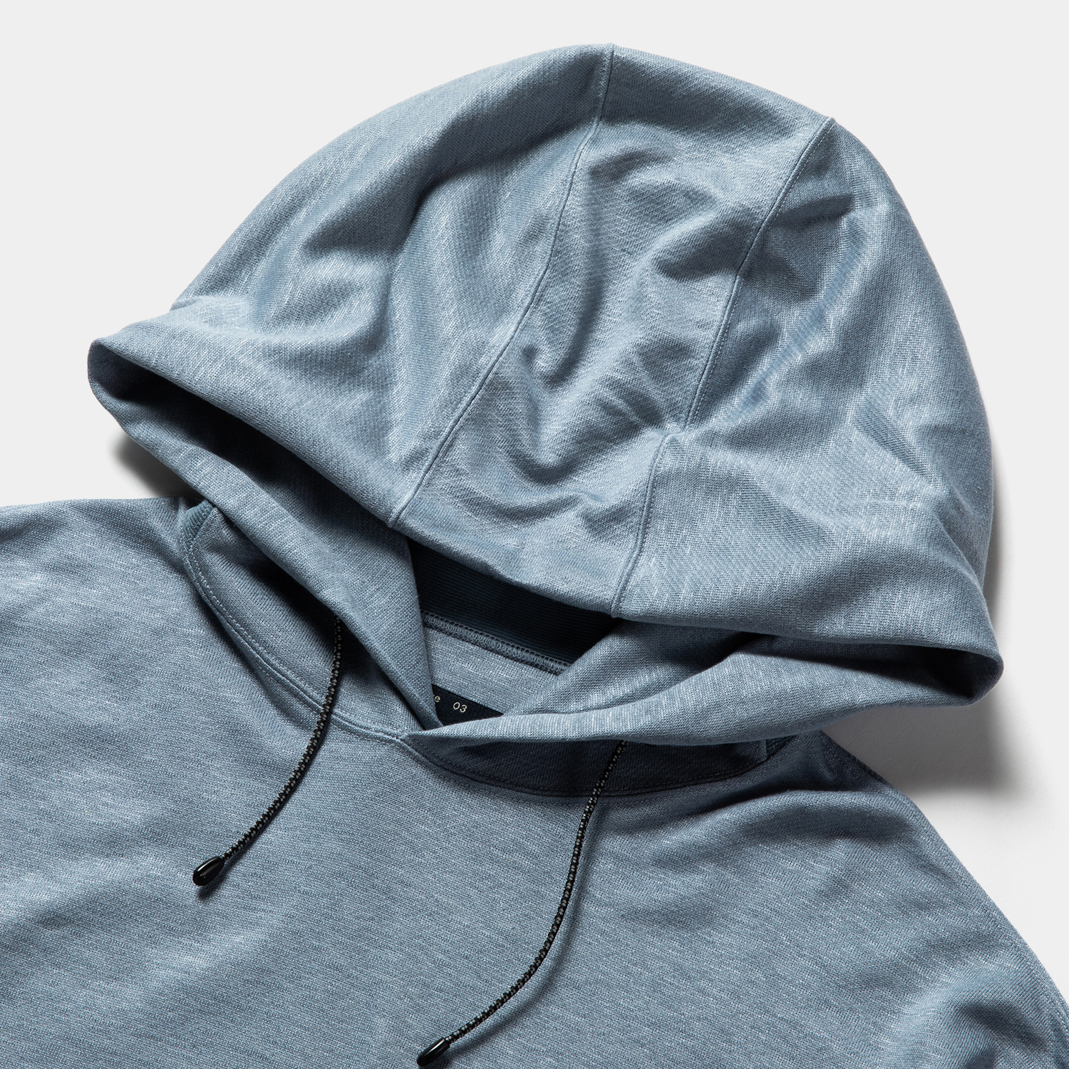 Ice Linen Loopback Hoodie / Sax