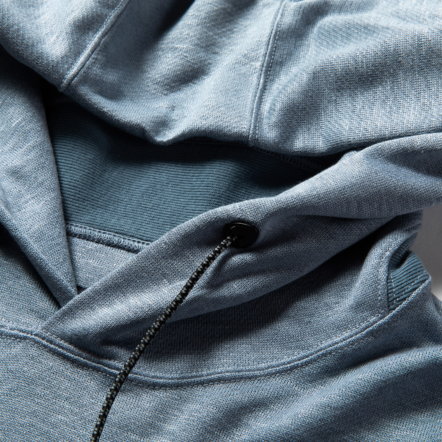 Ice Linen Loopback Hoodie / Sax