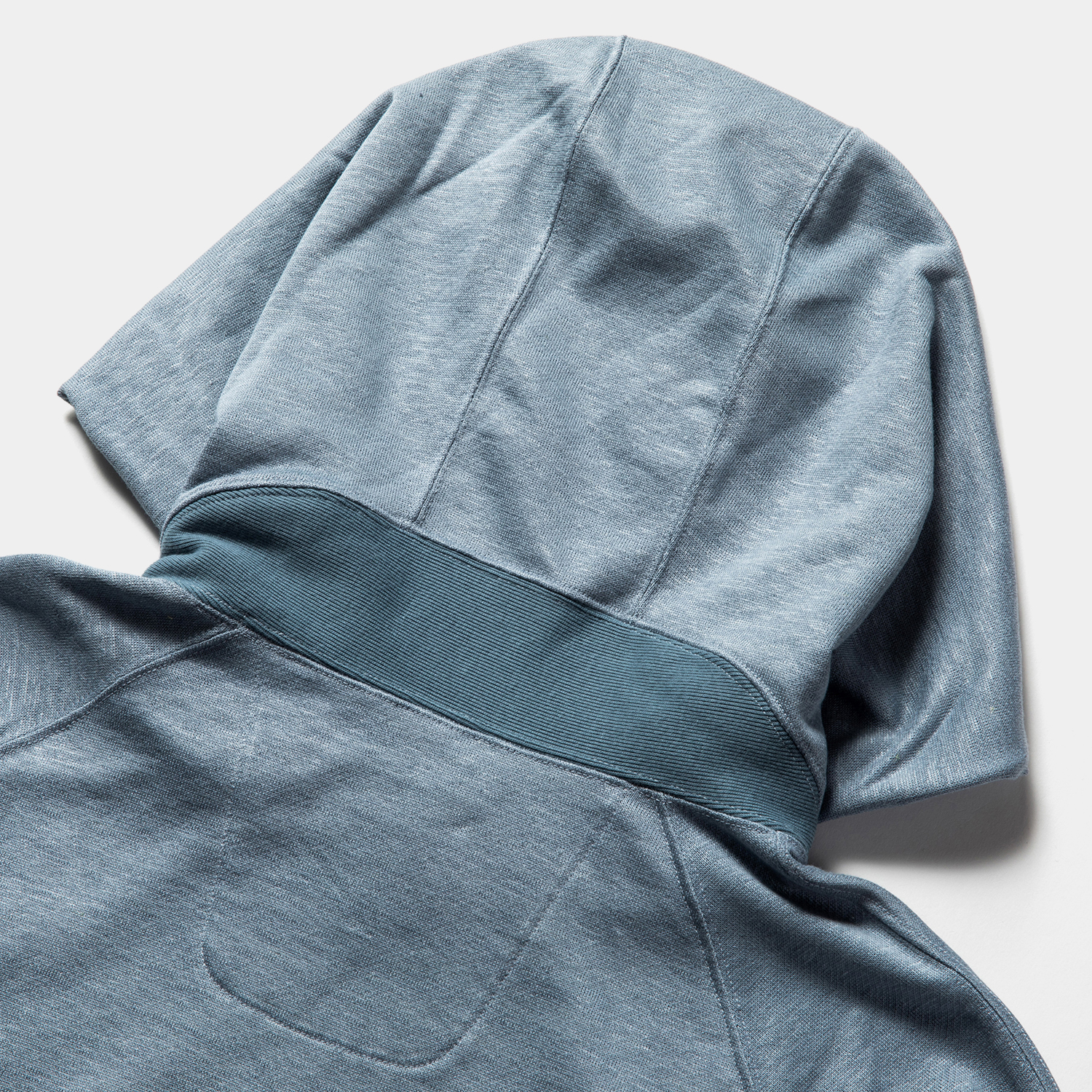 Ice Linen Loopback Hoodie / Sax