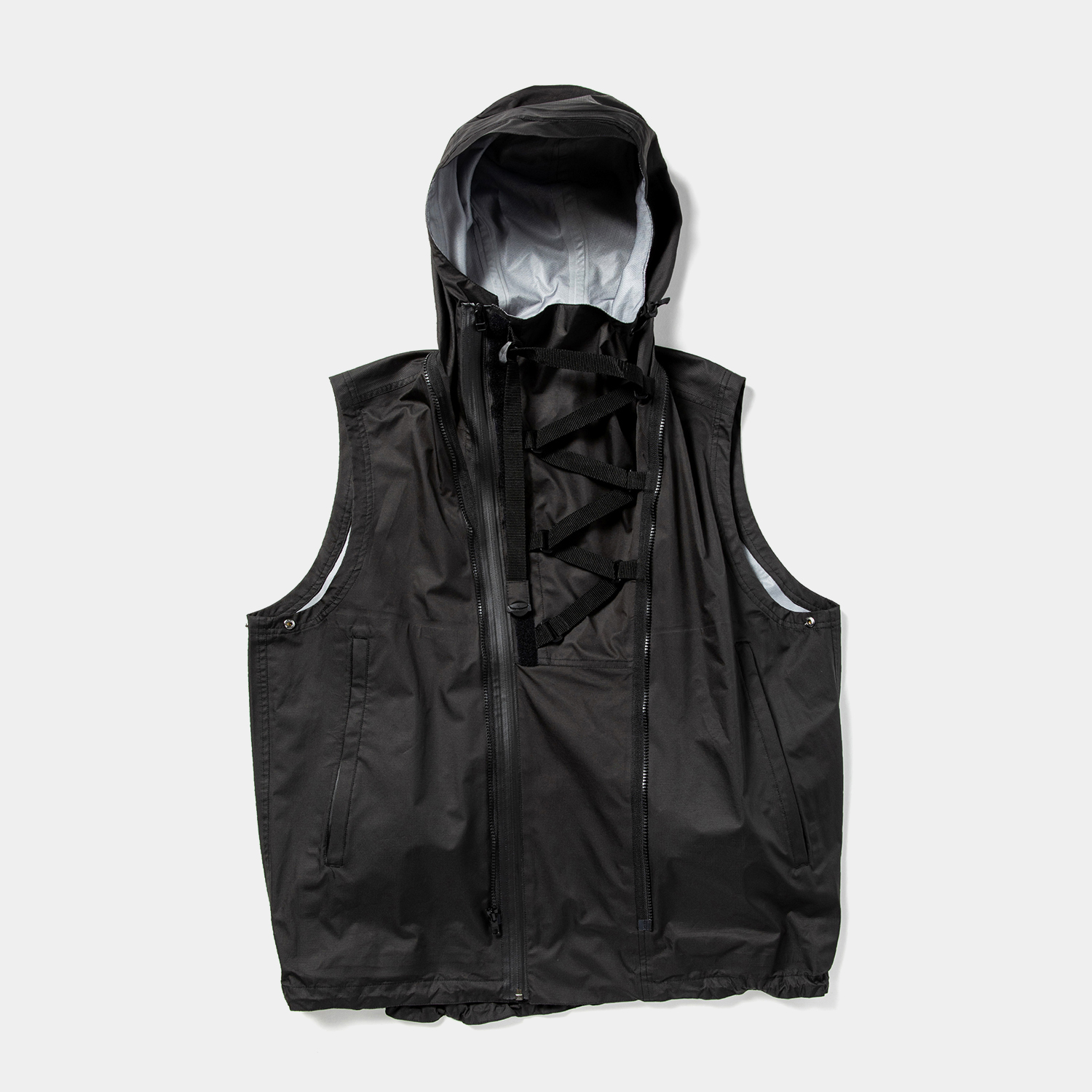 Air Circulation System Rain Jacket / Off Black