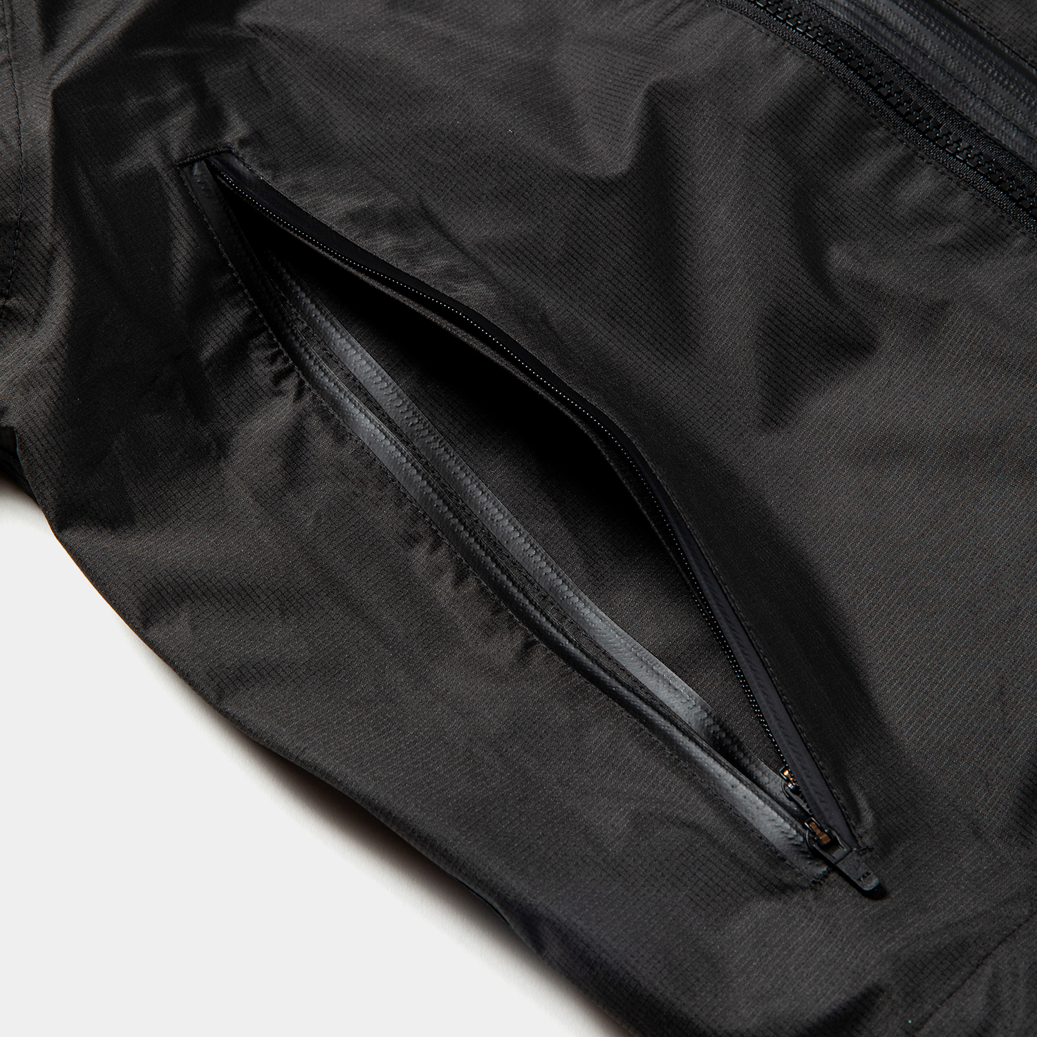 Air Circulation System Rain Jacket / Off Black