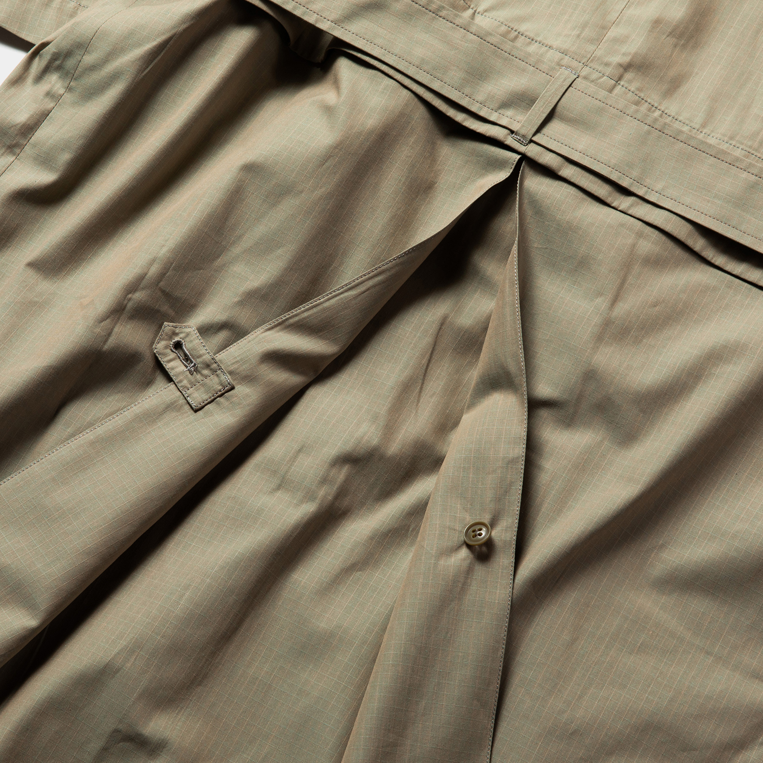 Iridescent Split Over Coat / Khaki
