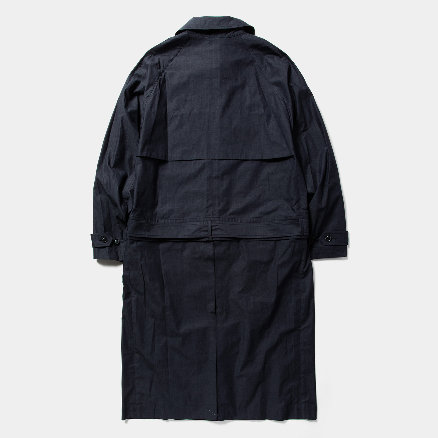 Iridescent Split Over Coat / Navy