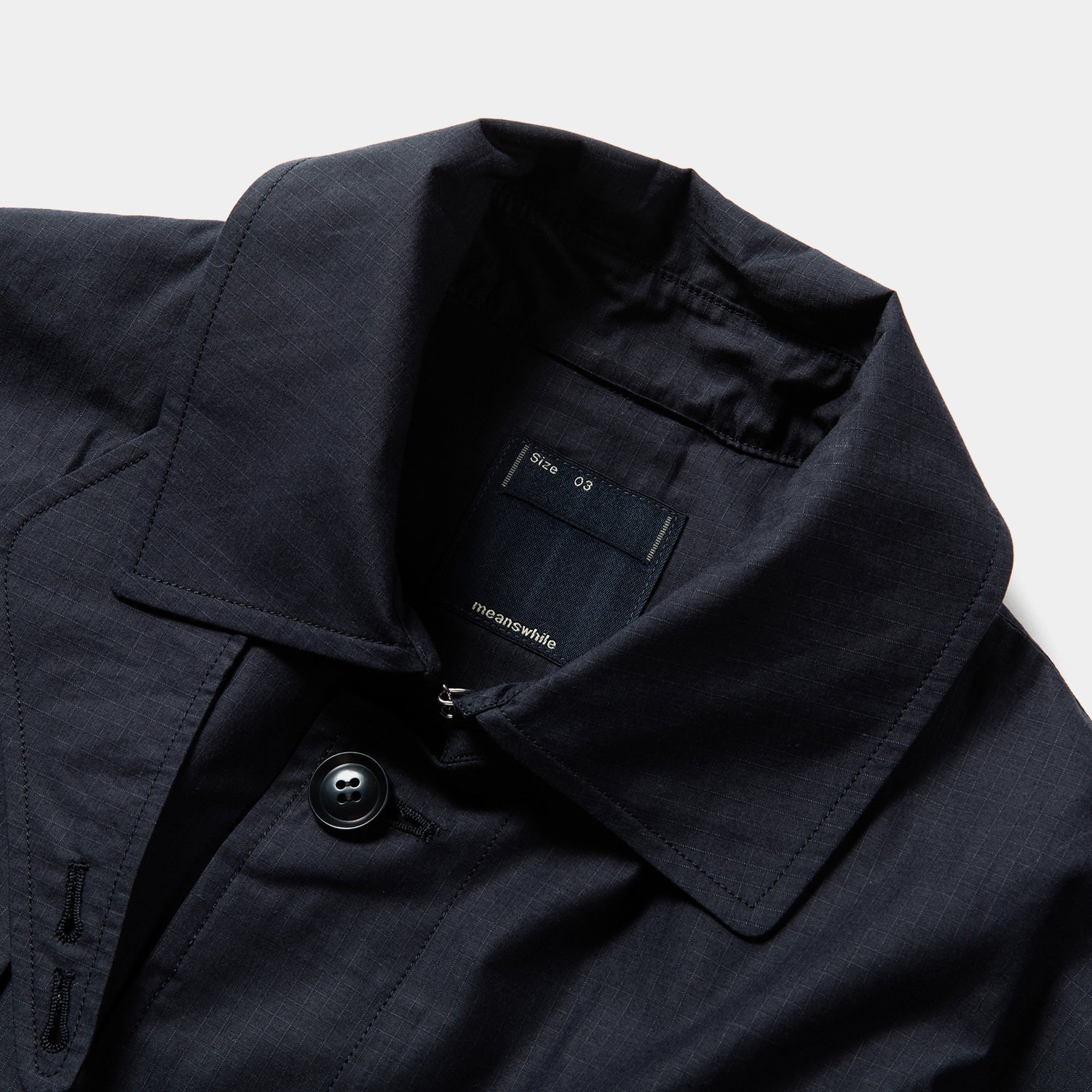 Iridescent Split Over Coat / Navy