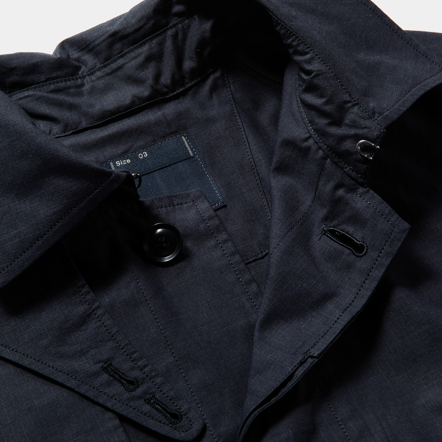 Iridescent Split Over Coat / Navy